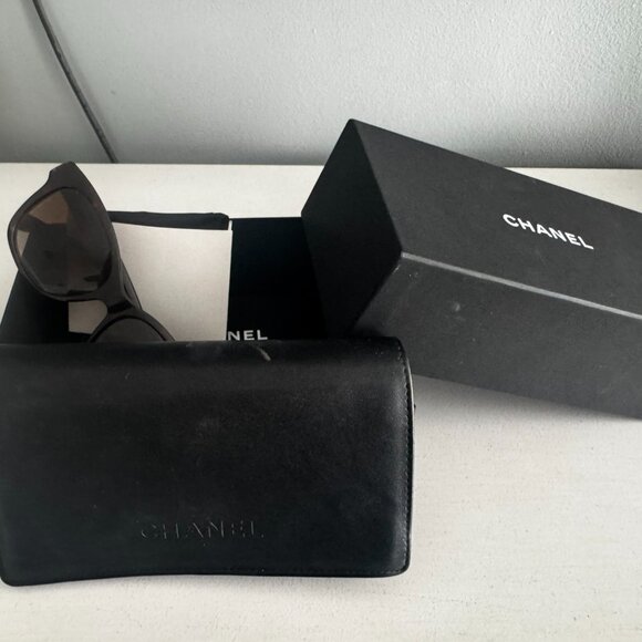 Chanel sunglasses 5482-h-a c.1716/s6 black cat tortoise shell - Picture 5 of 7